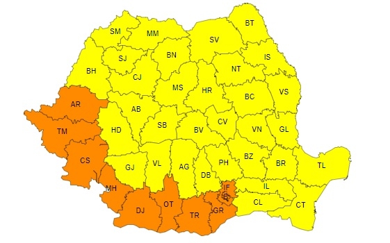 „Focărie” mare în zona de vest a țării! Cod portocaliu de caniculă