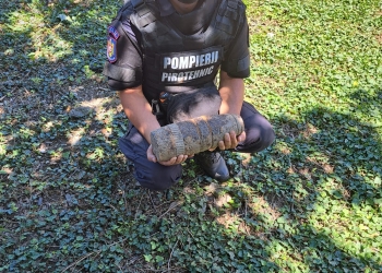 Muniție neexplodată din al II-lea Război Mondială, găsită în Timiș