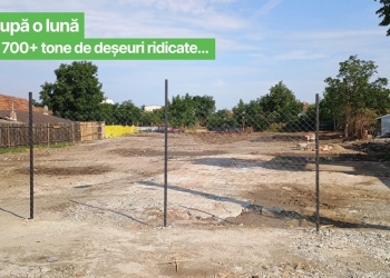 Sute de tone de gunoaie, adunate de pe terenul din Blașcovici recuperat de Primăria Timișoara