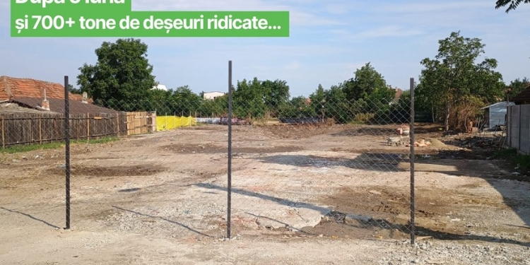 Sute de tone de gunoaie, adunate de pe terenul din Blașcovici recuperat de Primăria Timișoara