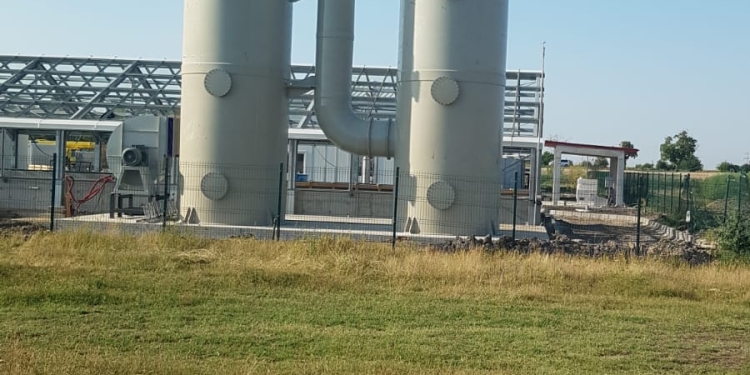 Sistem modern de tratare a aerului evacuat din sera de uscare a nămolului de la Stația de Epurare Lovrin