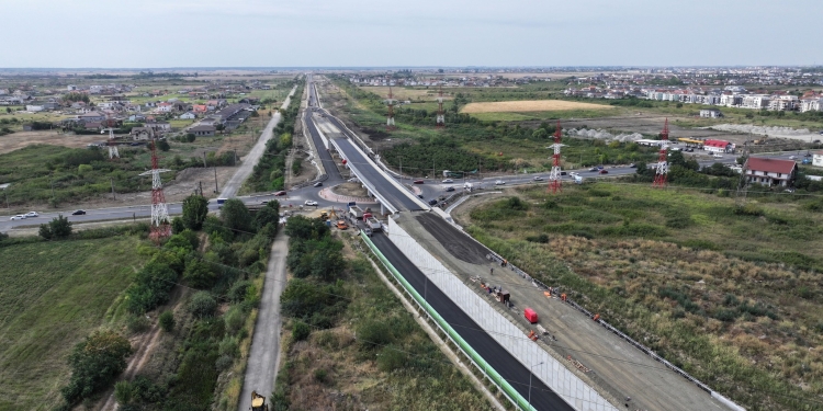 Lucrări importante pe șantierul centurii de sud a Timișoarei FOTO