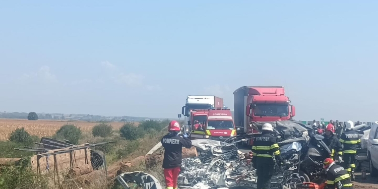Accident grav pe autostradă, între Timișoara și Lugoj! O persoană a decedat
