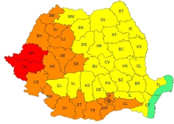 Cod roșu de caniculă prelungit în Timiș