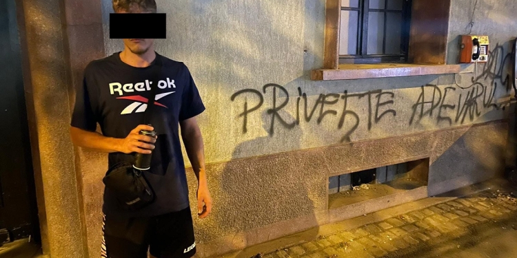 „Arta” costă! Mii de lei amendă pentru un tânăr care a măzgălit pereți în Timișoara