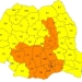 Vestul țării intră sub cod galben de vreme rea