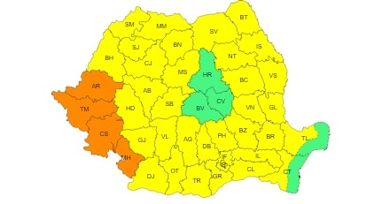 Codul galben de caniculă se transformă în portocaliu, în vestul țării