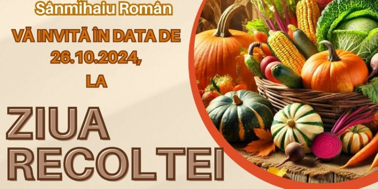 Ziua Recoltei la Sânmihaiu Român, în weekend: preparate la ceaun și muzică populară