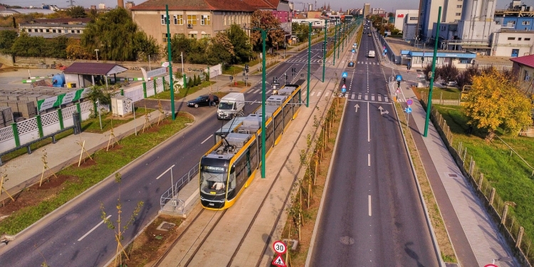 Circulația tramvaielor pe Calea Stan Vidrighin, reluată după doi ani și jumătate FOTO
