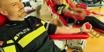 Zeci de polițiști din Timiș au donat sânge