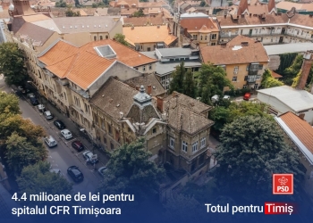 Cu sprijinul Guvernului, Spitalul CFR din Timișoara recuperează o clădire importantă