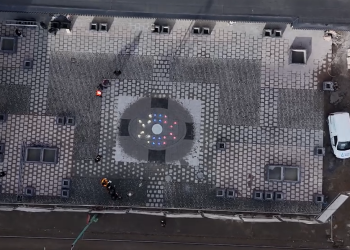 Fântână arteziană spectaculoasă la Gara de Nord din Timișoara