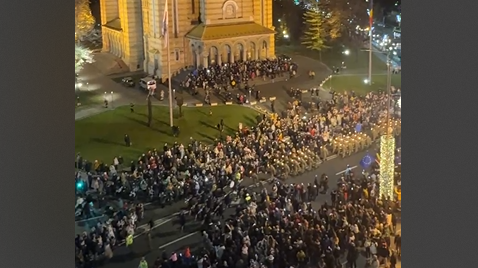 Moment special! Retragere cu torțe în centrul Timișoarei, de 1 Decembrie