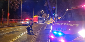 Incendiu la un tramvai în centrul Timișoarei! Opt călători s-au autoevacuat