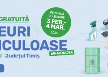 Ce facem cu deșeurile periculoase din menajer? RETIM și ADID Timiș anunță prima campanie de colectare gratuită din Zona 1 Rural a județului Timiș – 2025