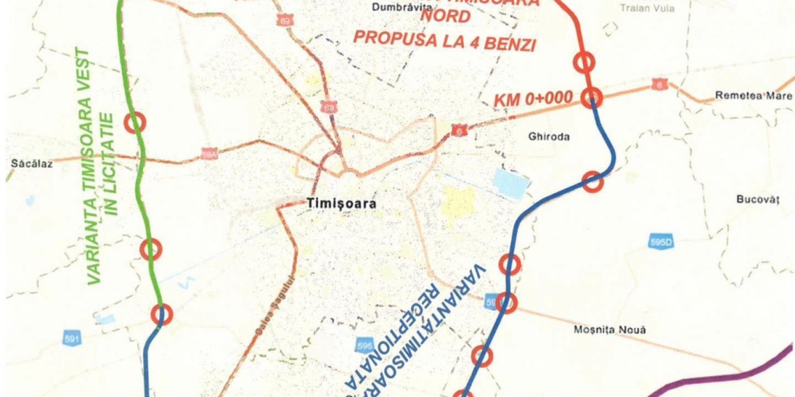 Bătaie pe contractul privind elaborarea SF-ului pentru lărgirea la patru benzi a centurii de nord a Timișoarei