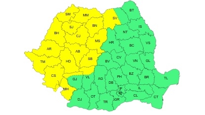 Se schimbă radical vremea. Vestul țării intră sub cod galben de vreme rea