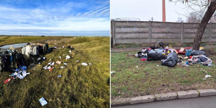 Baloți întregi de gunoaie, abandonați pe domeniul public al Timișoarei