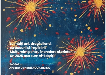 Aquatim: „La mulți ani, dragi clienți, cu bucurii și împliniri”