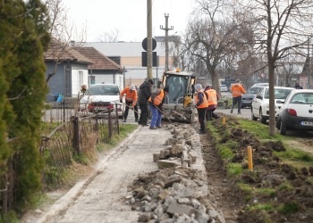 Noi trotuare din Timișoara, modernizate de primărie FOTO