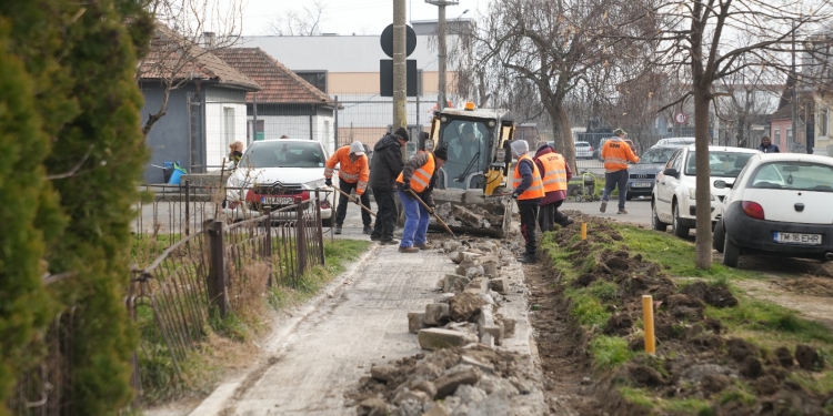 Noi trotuare din Timișoara, modernizate de primărie FOTO