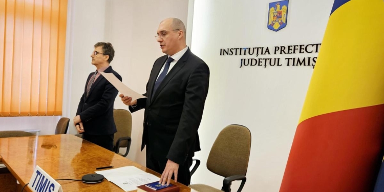 Județul Timiș are un nou subprefect! Deian Popov a depus jurământul, l-a înlocuit pe Raul Ambruș