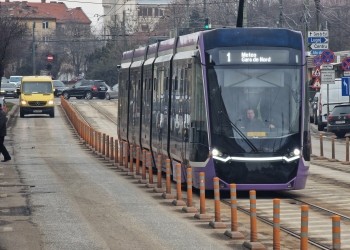 Circulația tramvaielor, separată de cea a mașinilor și pe str. Nemoianu din Timișoara