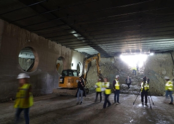 Luminița de la capătul tunelului! Chesonul pasajului Solventul a fost împins cu succes de pe strada Gării până pe Bogdăneștilor