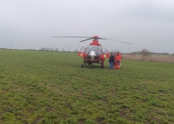 Elicopterul SMURD, solicitat în urma unui accident în zona localității Periam