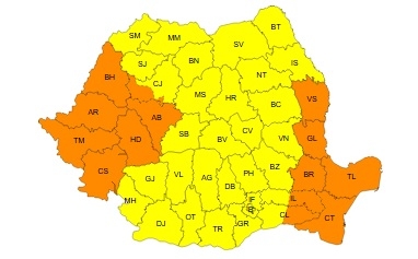 Avertisment de la meteorologi: cod portocaliu de vânt în vestul țării