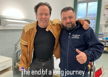 Celebrul realizator tv Charlie Ottley, mesaj pentru medicii de la Spitalul Municipal Timișoara: „Mii de mulțumiri!”