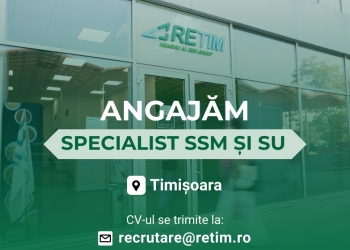 RETIM angajează specialist în domeniul securității și sănătății în muncă