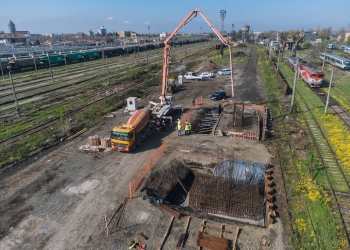 Primele lucrări la viitoarea pasarelă de la Gara de Nord din Timișoara FOTO