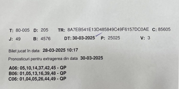 6,34 milioane de euro, câștigați la Loto 6/49 de un tânăr din Timișoara