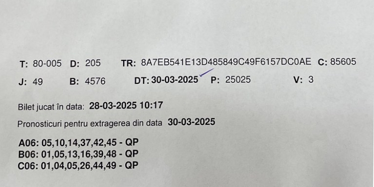 6,34 milioane de euro, câștigați la Loto 6/49 de un tânăr din Timișoara