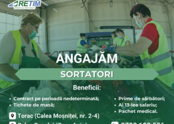 RETIM caută spre angajare sortatori deșeuri