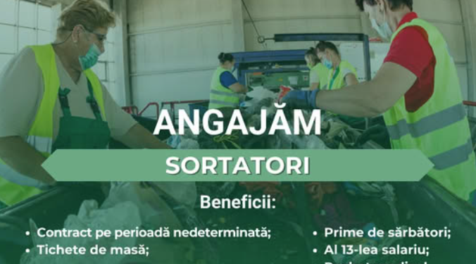 RETIM caută spre angajare sortatori deșeuri