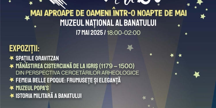 Noapte albă a muzeelor la Muzeul Național al Banatului