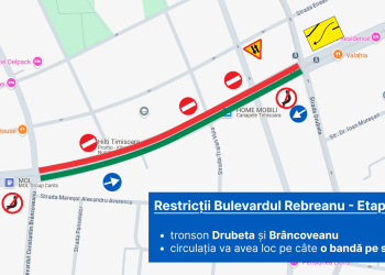 Încep reparații capitale pe bulevardul Liviu Rebreanu din Timișoara
