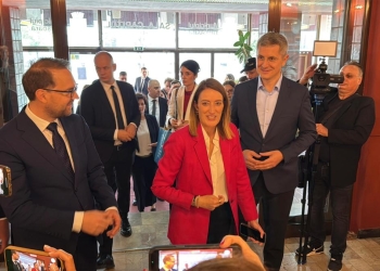 Roberta Metsola, președinta Parlamentului European, a ajuns la Timișoara