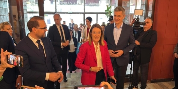 Roberta Metsola, președinta Parlamentului European, a ajuns la Timișoara