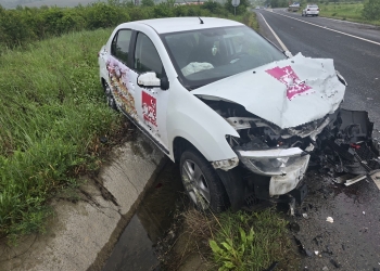 Accident rutier în Lugoj! Două persoane au ajuns la spital