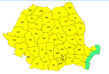 Alertă meteo! Banatul, sub cod galben de ploi, descărcări electrice și vânt