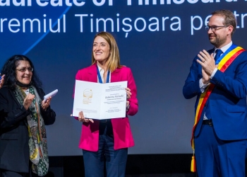 Roberta Metsola, după ce a primit Premiul Timișoara pentru Valori Europene: „Sunt profund onorată” FOTO