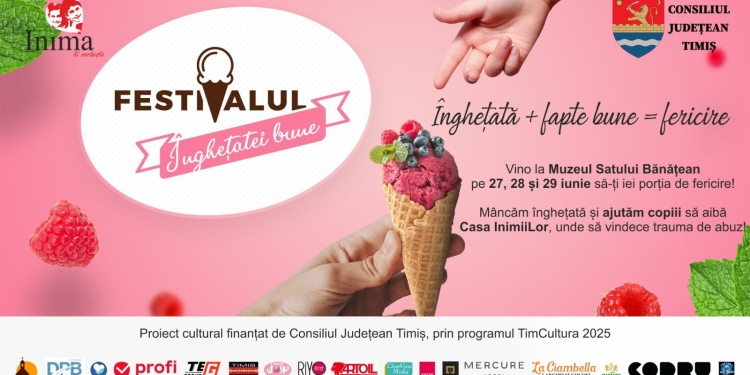 Festivalul Înghețatei Bune, eveniment caritabil la Muzeul Satului Bănățean din Timișoara