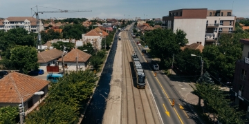 Au avansat reparațiile pe B-dul Liviu Rebreanu! Primul strat de asfalt, turnat pe tronsonul Drubeta – Brâncoveanu