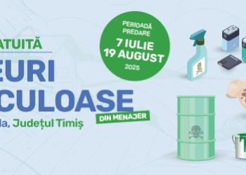 Începe a treia campanie RETIM și ADID Timiș de colectare a deșeurilor periculoase din menajer cu predare gratuită – Zona 0 Ghizela, 2025