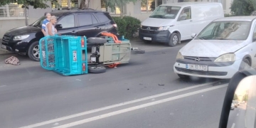 Accident pe un bulevard aglomerat din Timișoara! Un bărbat a ajuns la spital