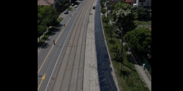 Primul strat de asfalt pe B-dul Liviu Rebreanu, între Drubeta și Brâncoveanu