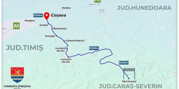 Un drum, mai multe destinații: DJ 684 din Timiș se pregătește de modernizare